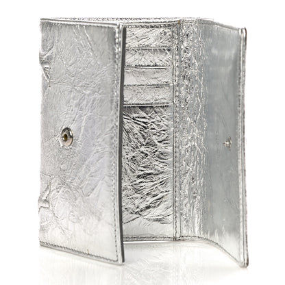 Christian Dior Metallic Calfskin Cannage Diorama Elancee Wallet Silver 5 of 12