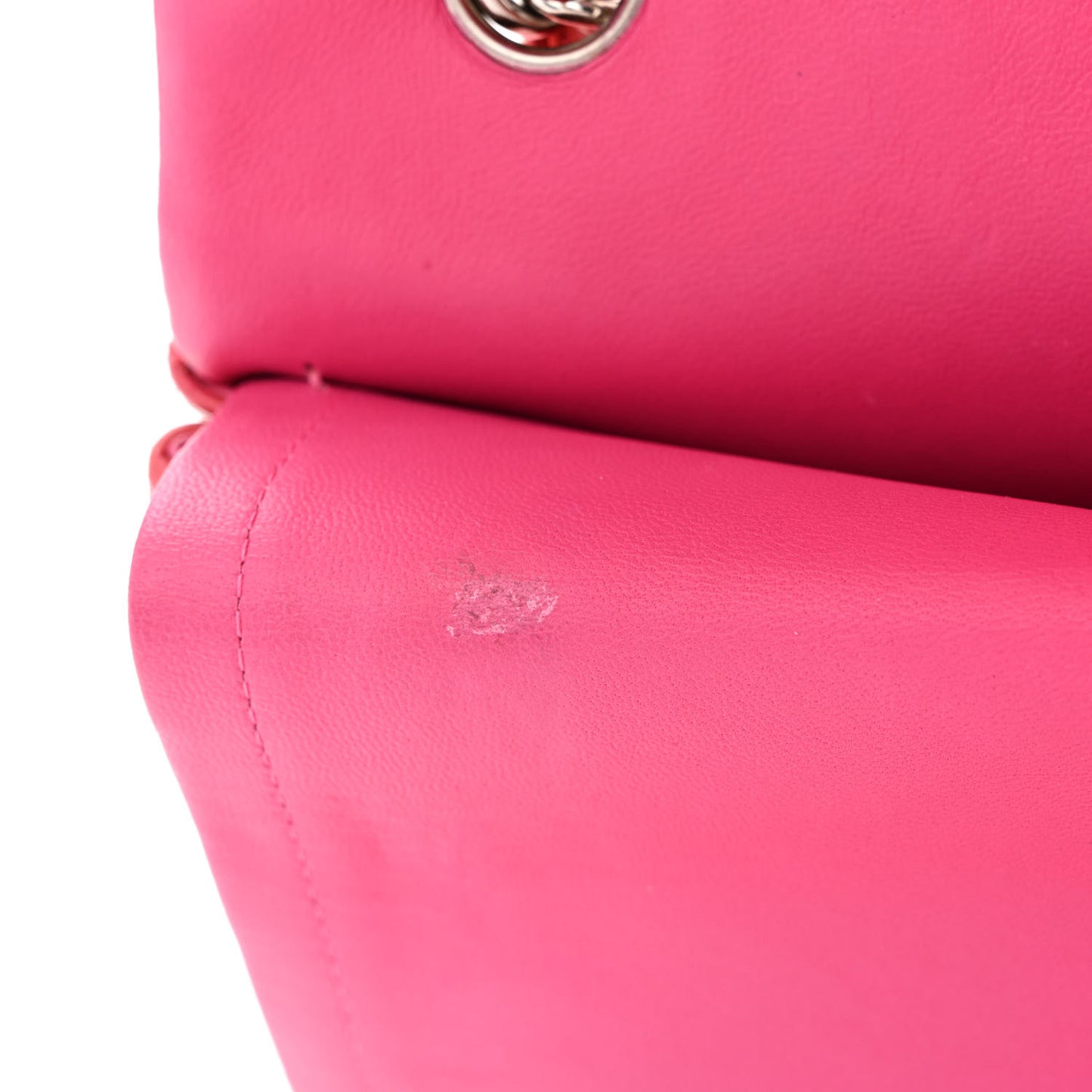 Patent Quilted Jumbo Double Flap Pink
