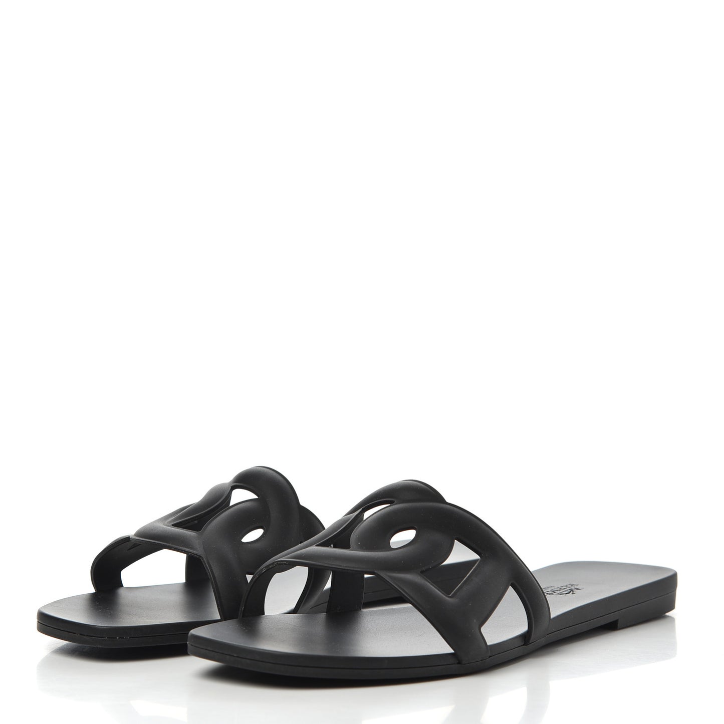 Rubber Aloha Sandals 39 Black