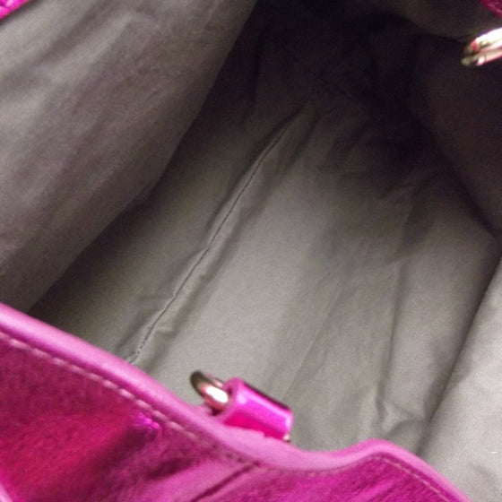 Marc Jacobs Metallic Fuchsia Crinkled Cruise Tote 6 of 10