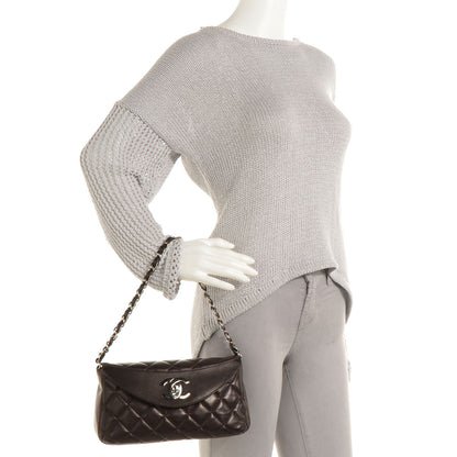 Chanel Lambskin Quilted Shoulder Bag Brown 2 of 8