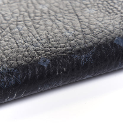 MCM Visetos Large Zip Around Wallet Black Blue 14 of 18