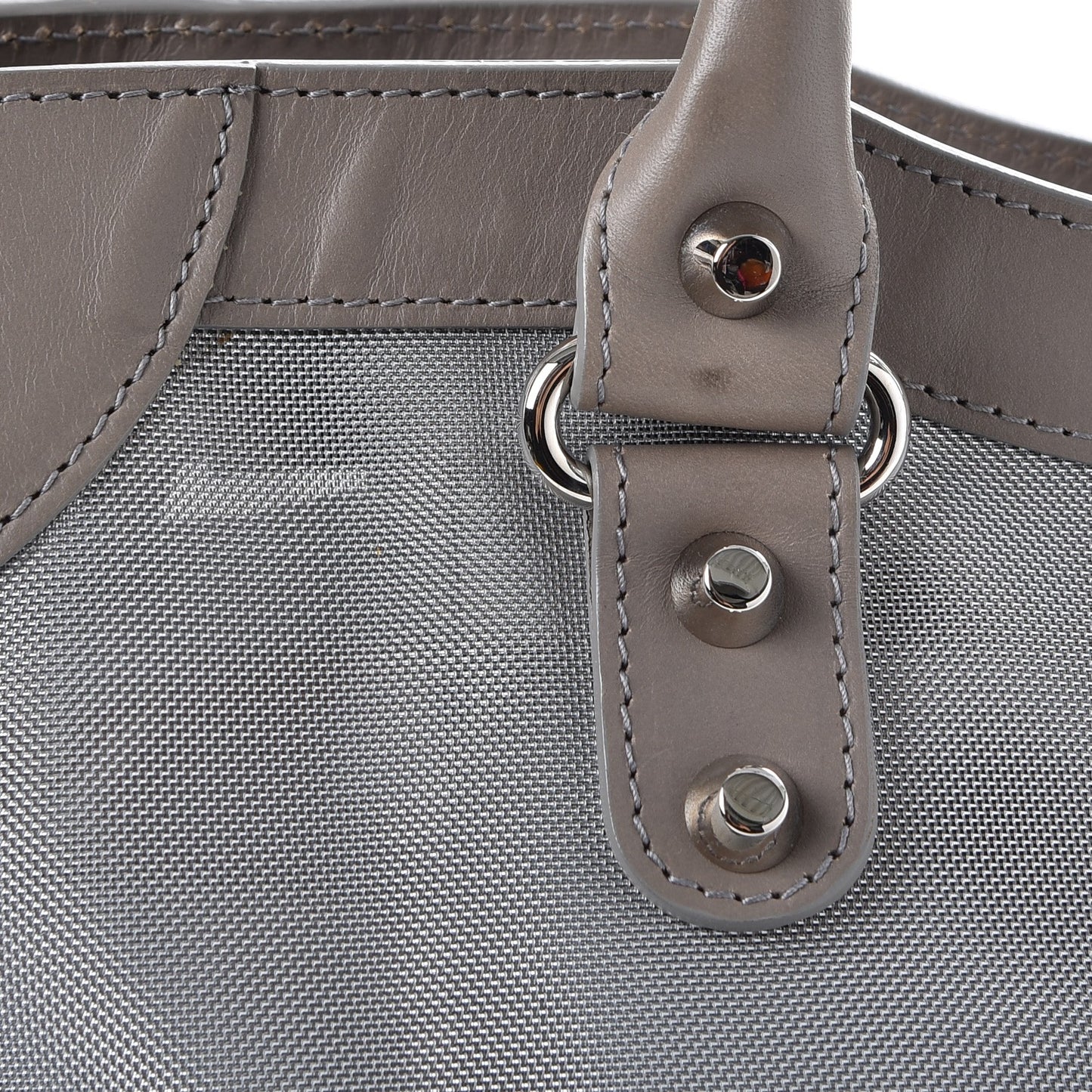 Technical Mesh Vegetable Calfskin Classic Silver Hardware City Gris Ardoise Gris Pyrite