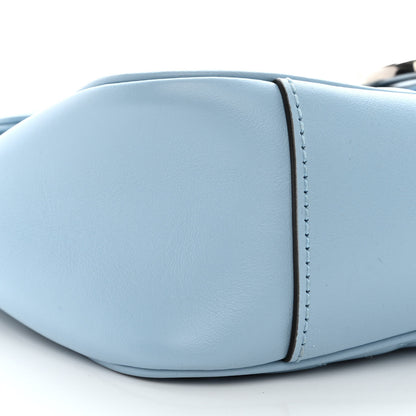 Gucci Calfskin Matelasse Small GG Marmont Shoulder Bag Porcelain Light Blue 9 of 10