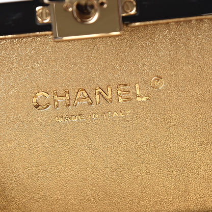 Chanel Plexiglass Perfume Bottle Clutch Black Gold 5 of 10