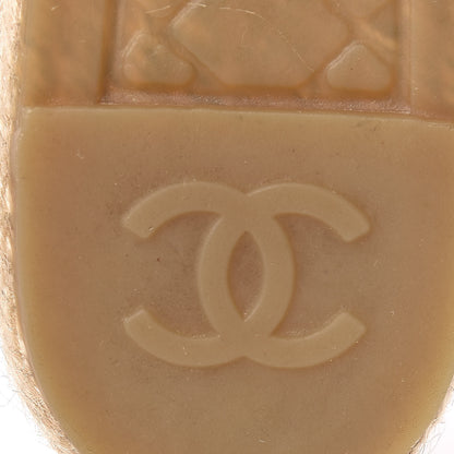 Chanel Laminated Goatskin CC Espadrilles 36 Silver 6 of 10