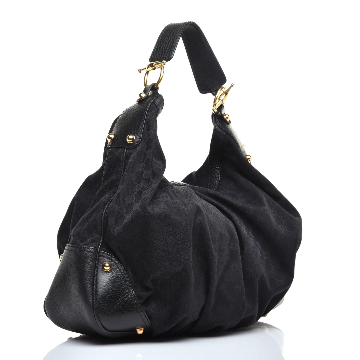 Monogram Large Jockey Hobo Black