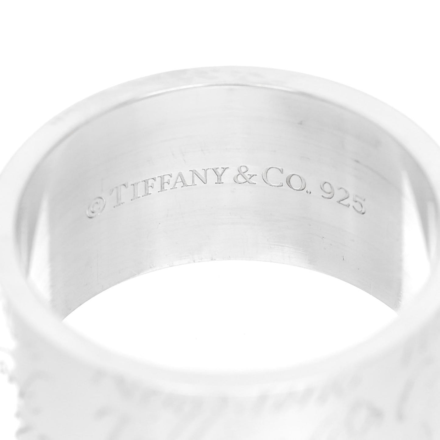 Sterling Silver 10mm Notes Wide Ring 53 6.5