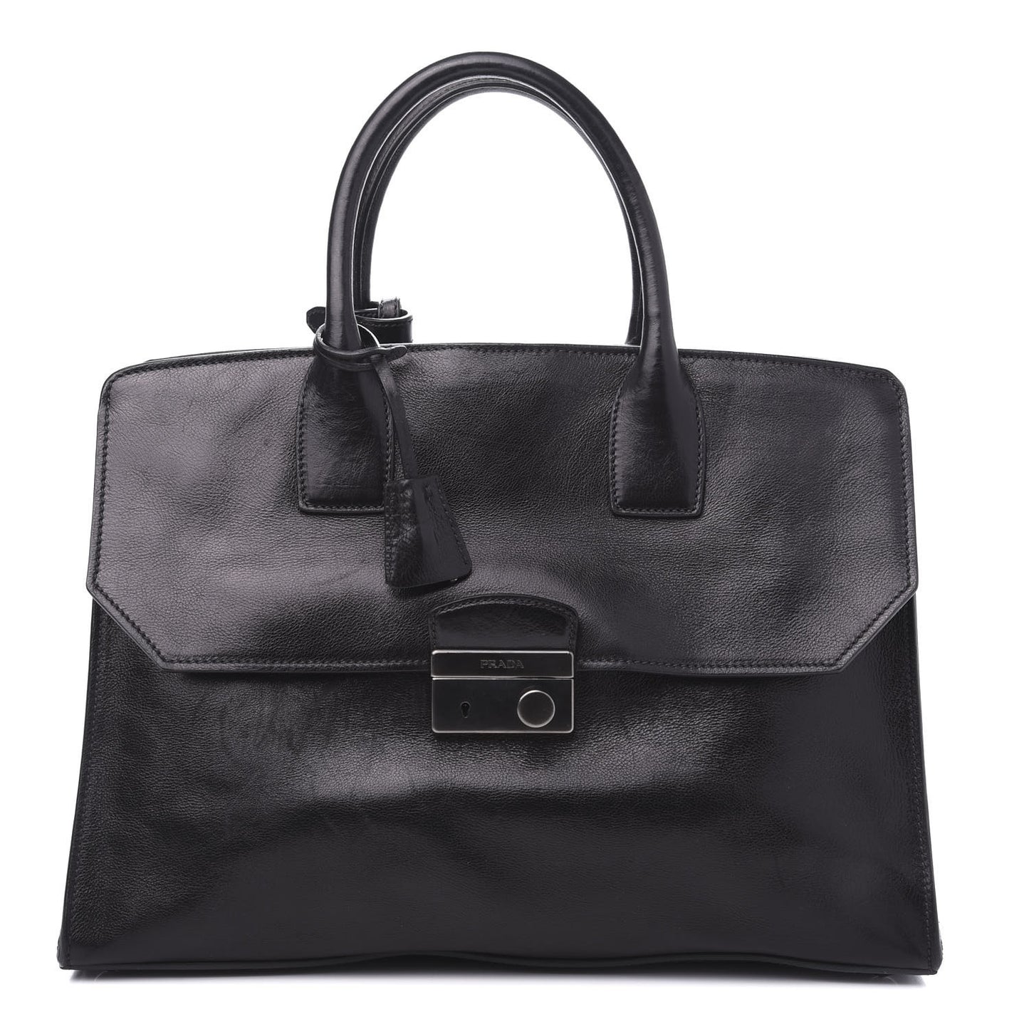 Glace Calfskin Tote Bag Baltico Black