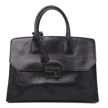 Prada Glace Calfskin Tote Bag Baltico Black 1 of 14