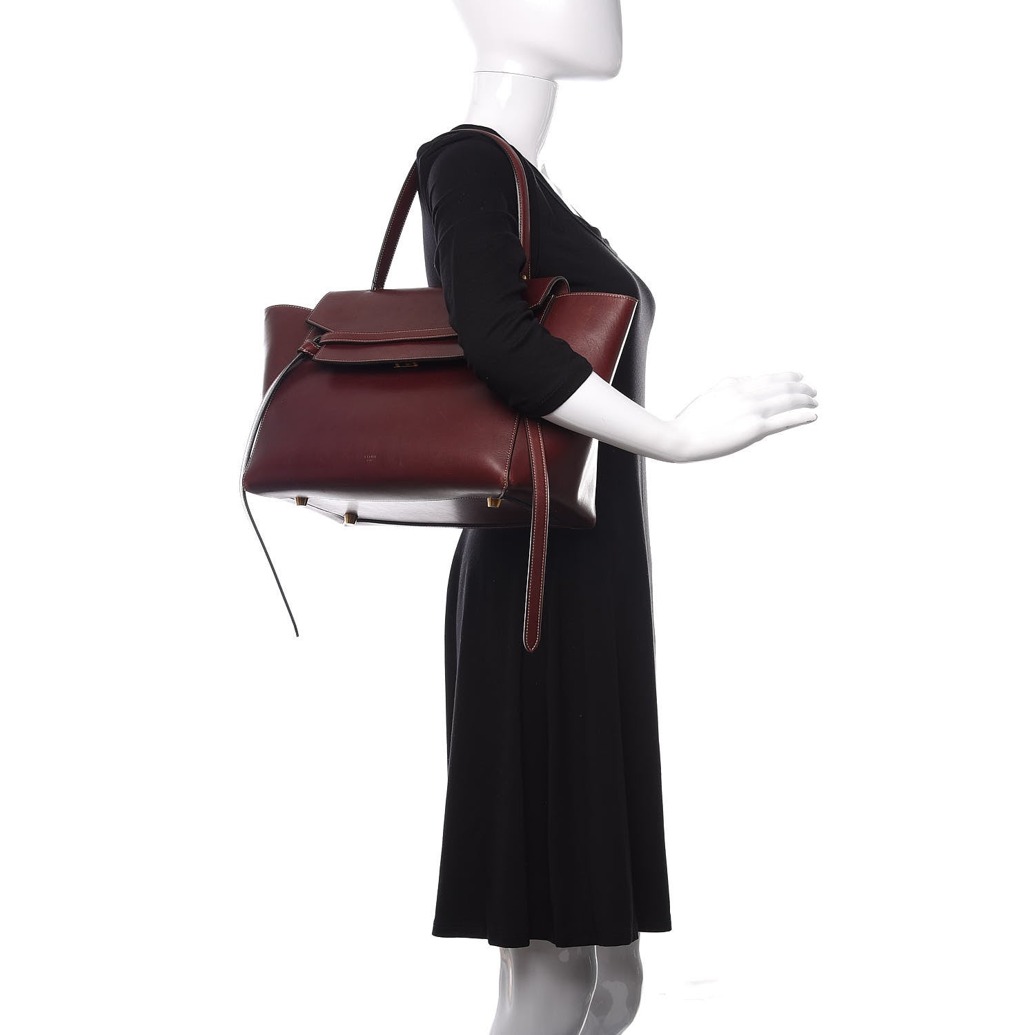 Celine Natural Calfskin Small Belt Bag Burgundy 2 of 14