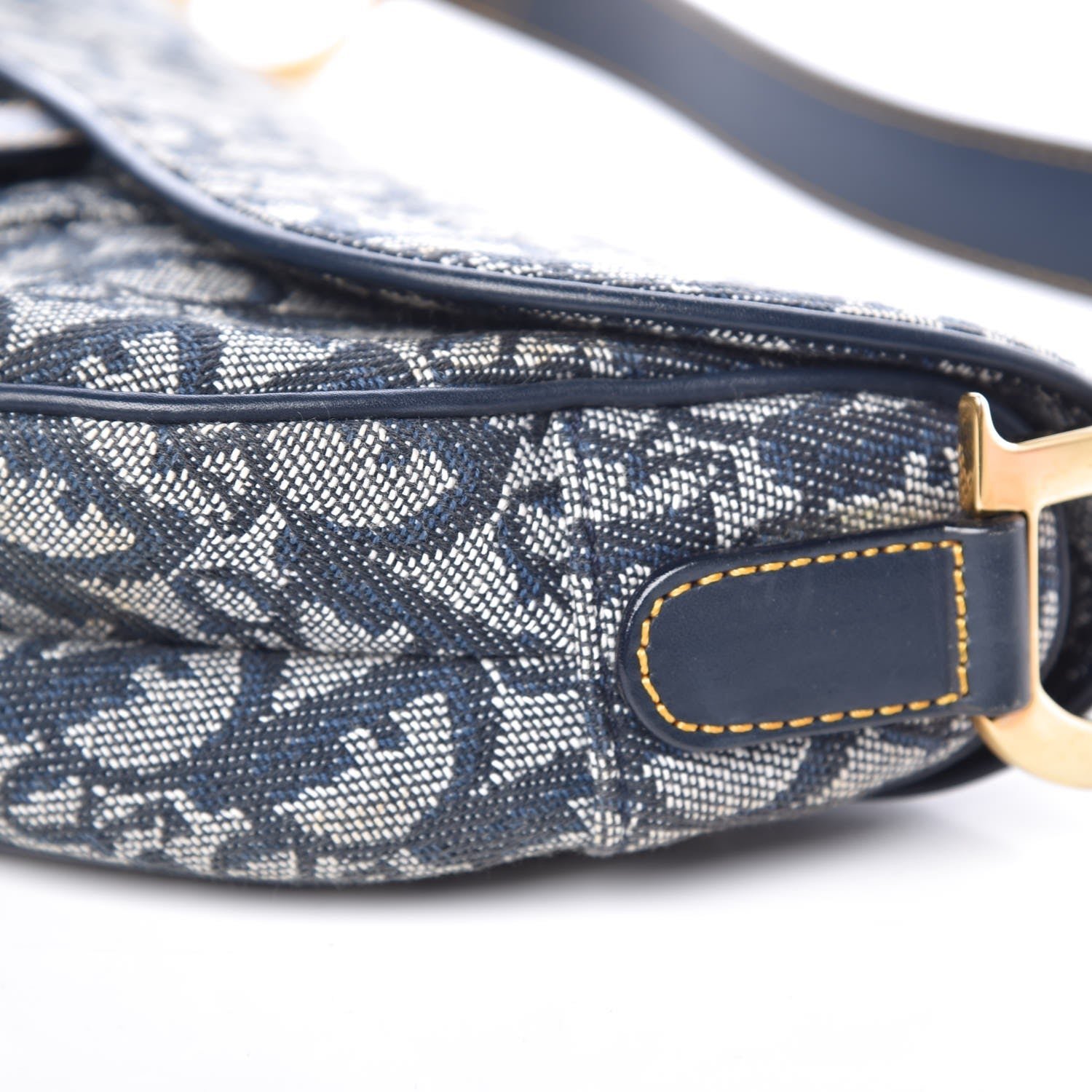 Christian Dior Monogram Saddle Bag Blue 9 of 12