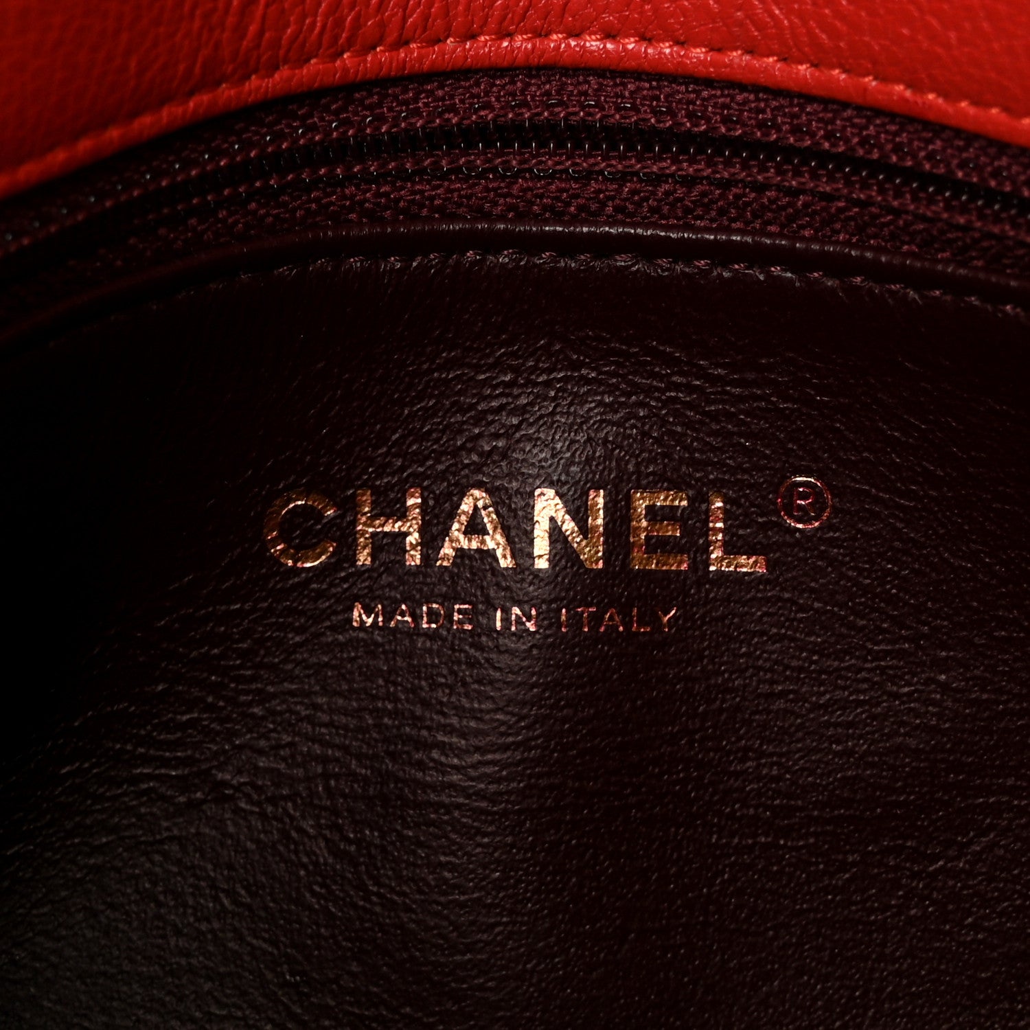 Chanel Shiny Goatskin Diagonal Quilted Medium Flap Red 7 of 11