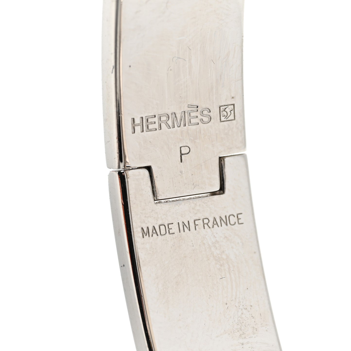 Enamel Narrow Clic Clac H Bracelet GM White