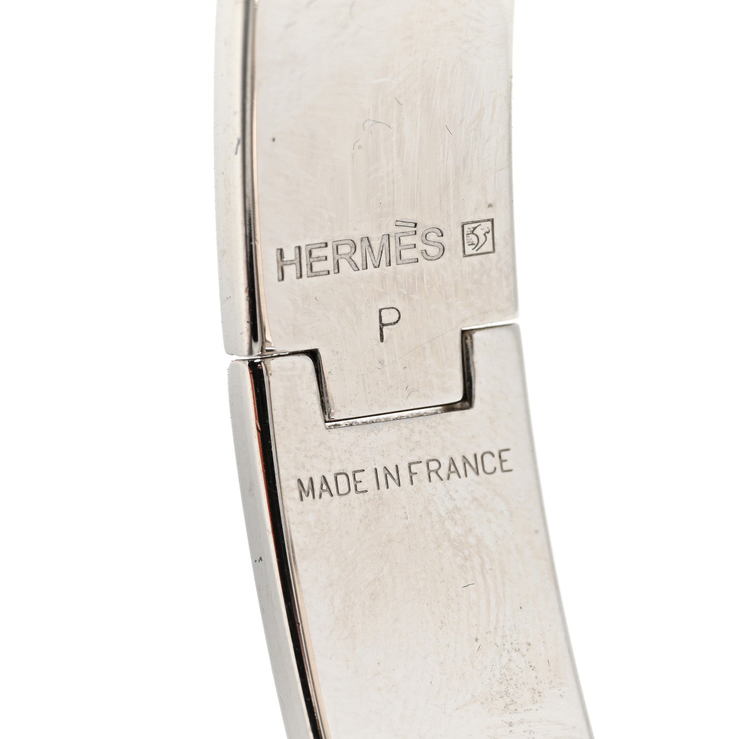 Hermes Enamel Narrow Clic Clac H Bracelet GM White 4 of 5