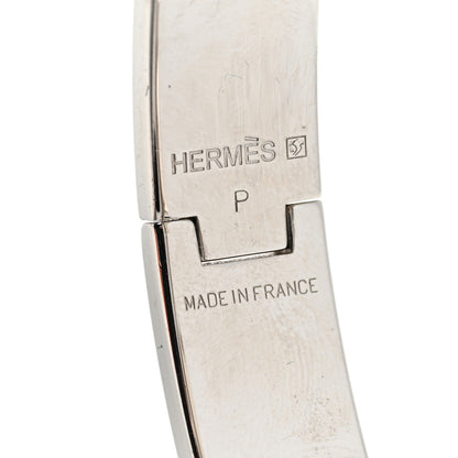 Hermes Enamel Narrow Clic Clac H Bracelet GM White 4 of 5