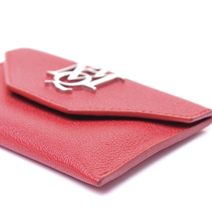 Alexander McQueen Calfskin Insignia Envelope Card Holder Pink 7 of 11