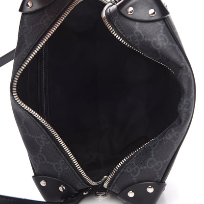 Gucci GG Supreme Monogram Selleria Calfskin Square Messenger Bag Black 5 of 9