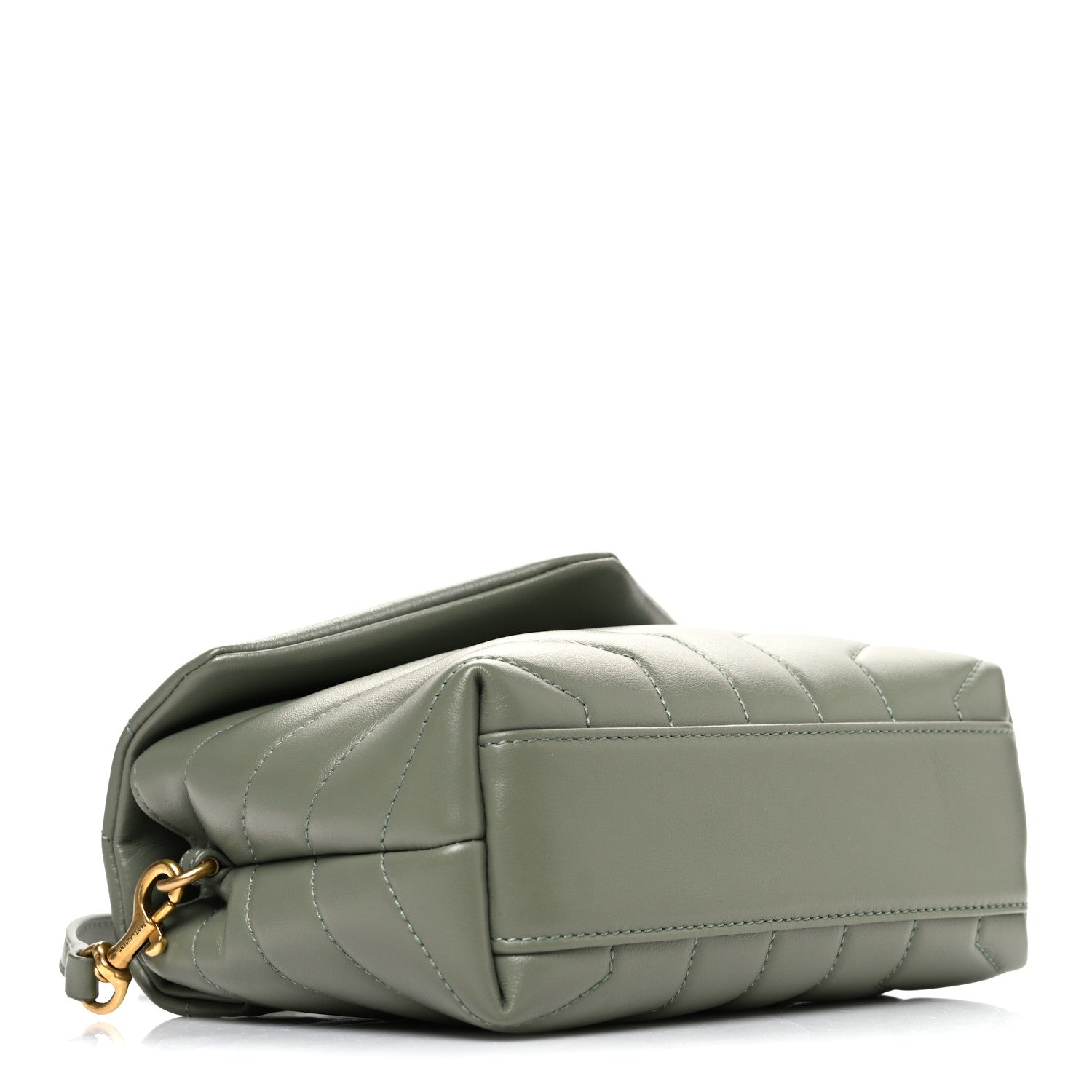 Saint Laurent Calfskin Y Quilted Monogram Toy Loulou Crossbody Bag Light Sage 4 of 11
