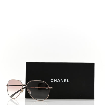Chanel Aviator CC Sunglasses 4189-T-Q Silver 8 of 8
