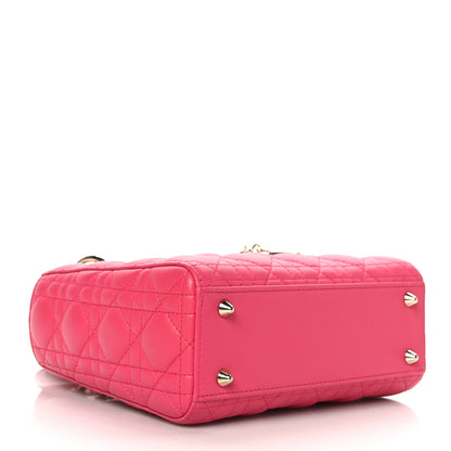 Christian Dior Lambskin Cannage Small My ABCDior Lady Dior Fraise 4 of 10