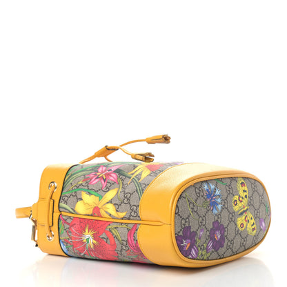 Gucci GG Supreme Monogram Flora Small Ophidia Bucket Bag Beige Multicolor Crop 4 of 9