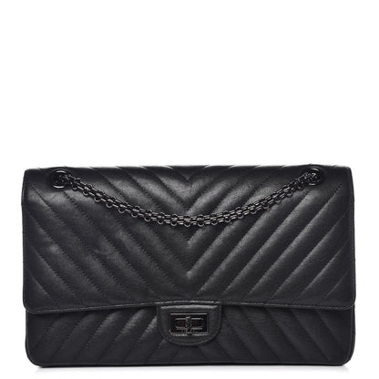Chanel Sheepskin Chevron Quilted 2.55 Reissue 226 Flap So Black 1 of 20