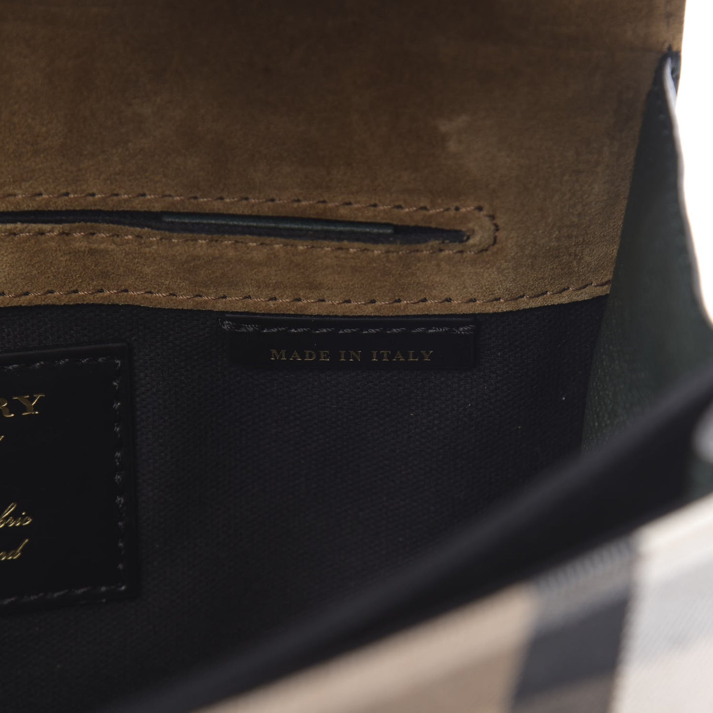 Derby Calfskin House Check Small Macken Crossbody Bag Dark Bottle Green