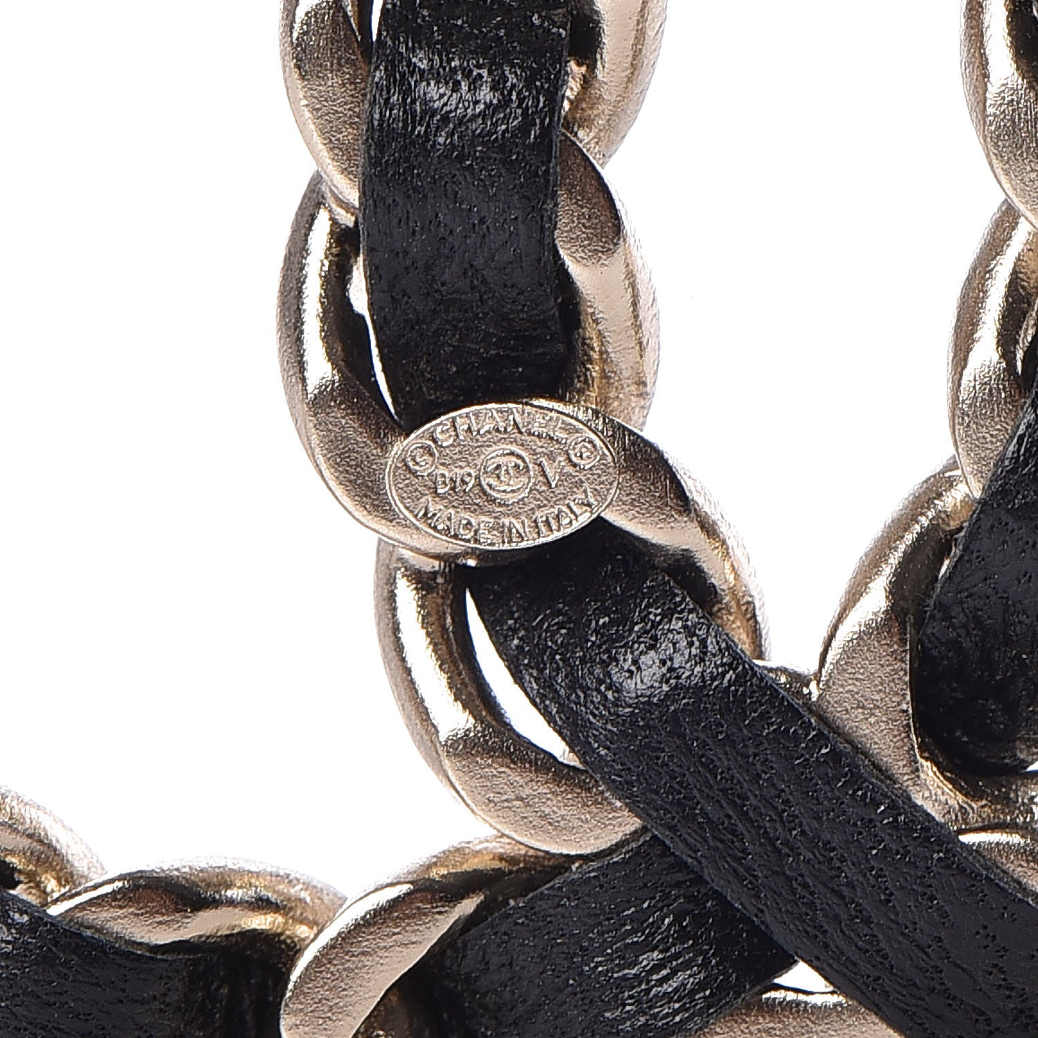 Chanel Lambskin Chain CC Brooch Black Gold 4 of 5