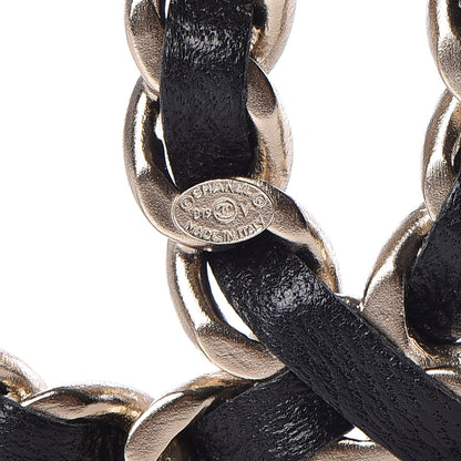 Chanel Lambskin Chain CC Brooch Black Gold 4 of 5