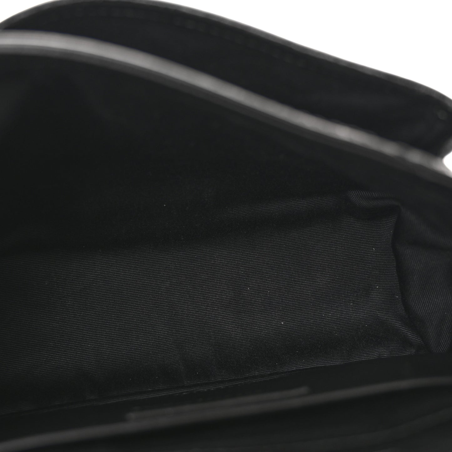 Crinkled Calfskin Matelasse Monogram Baby Niki Chain Satchel Black