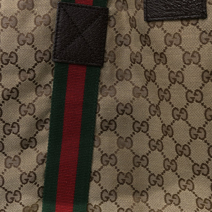 Gucci GG Monogram Medium Web Handle Vertical Tote Dark Brown 9 of 9