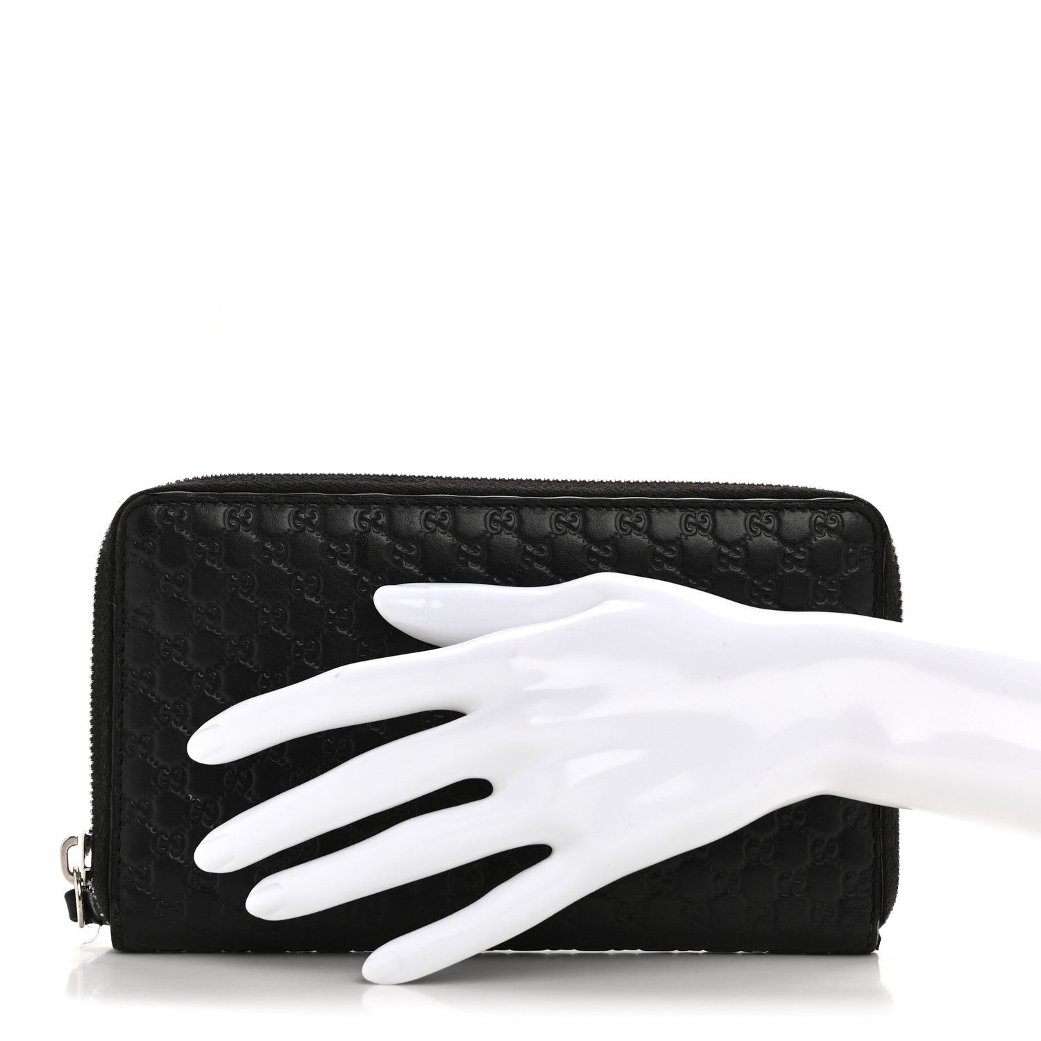 Gucci Microguccissima Large Zip Around Organizer Wallet Black 2 of 9
