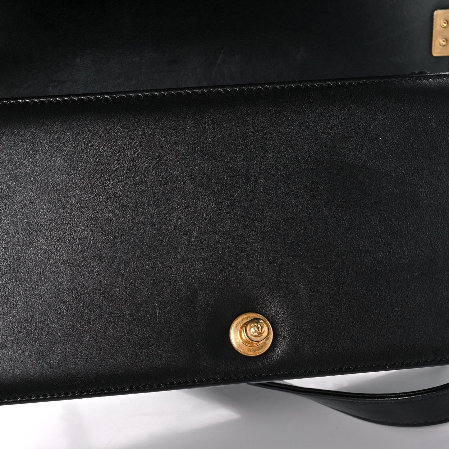Lambskin Quilted Medium Boy Flap Black