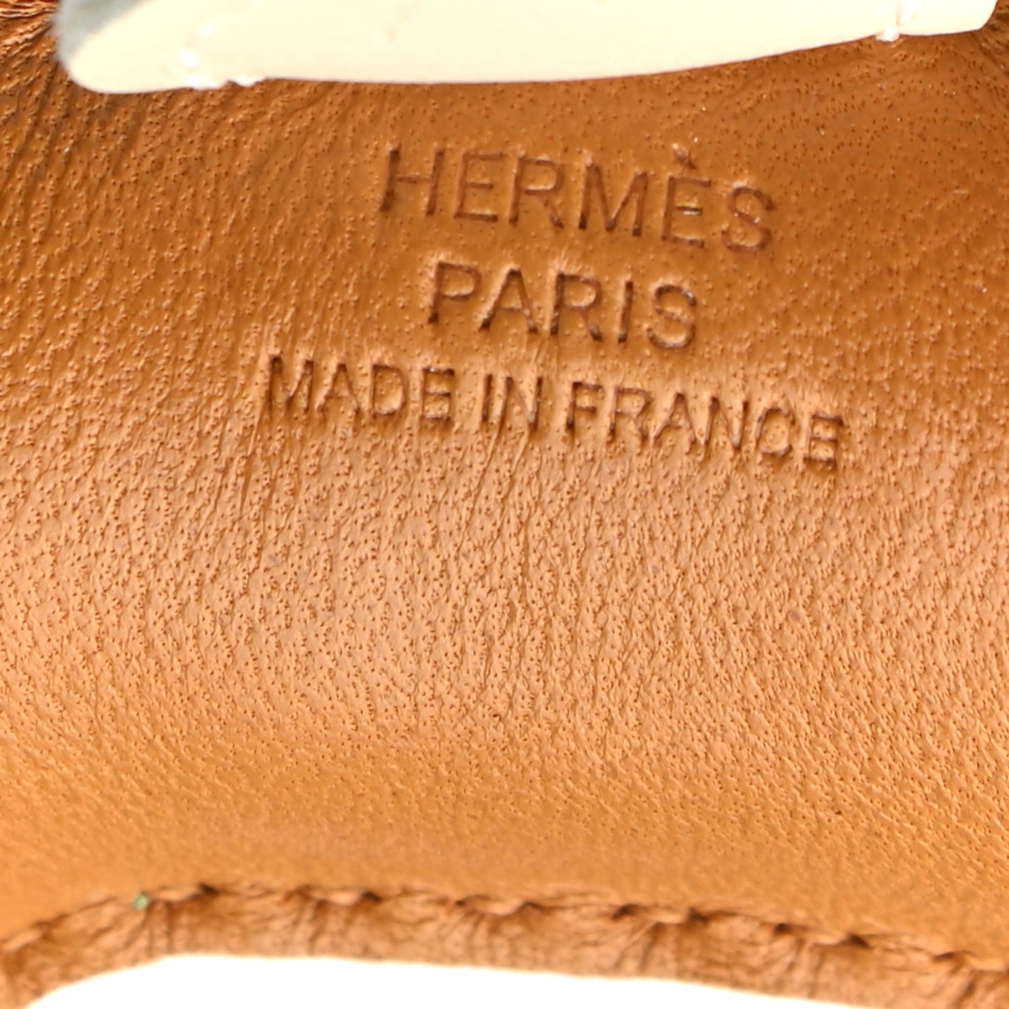 Milo Lambskin Grigri Rodeo Horse Bag Charm PM Sesame Vert Criquet Craie