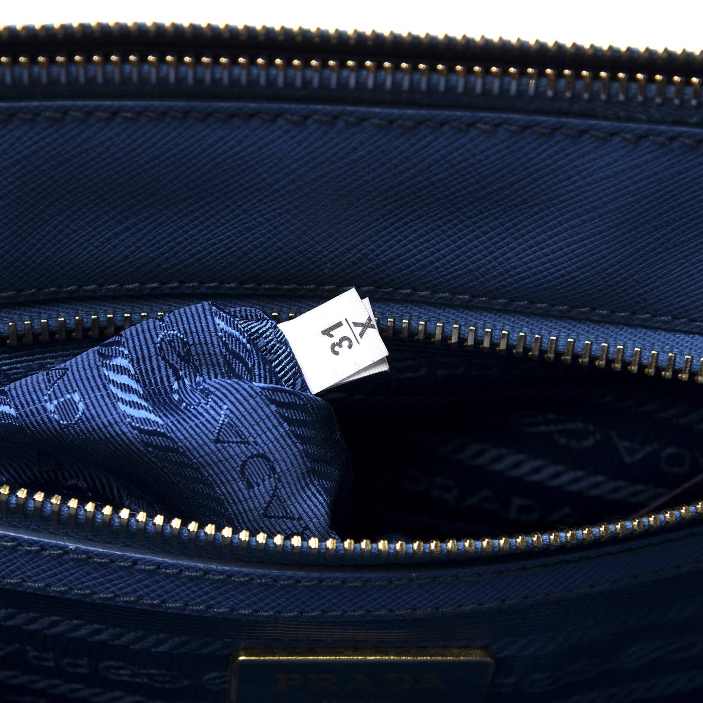 Saffiano Small Galleria Double Zip Tote Cobalto