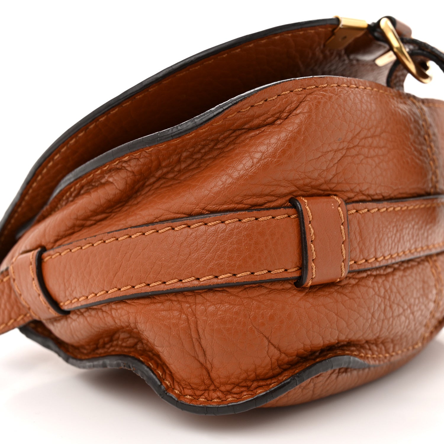 Chloe Calfskin Mini Marcie Round Crossbody Bag Tan 9 of 20