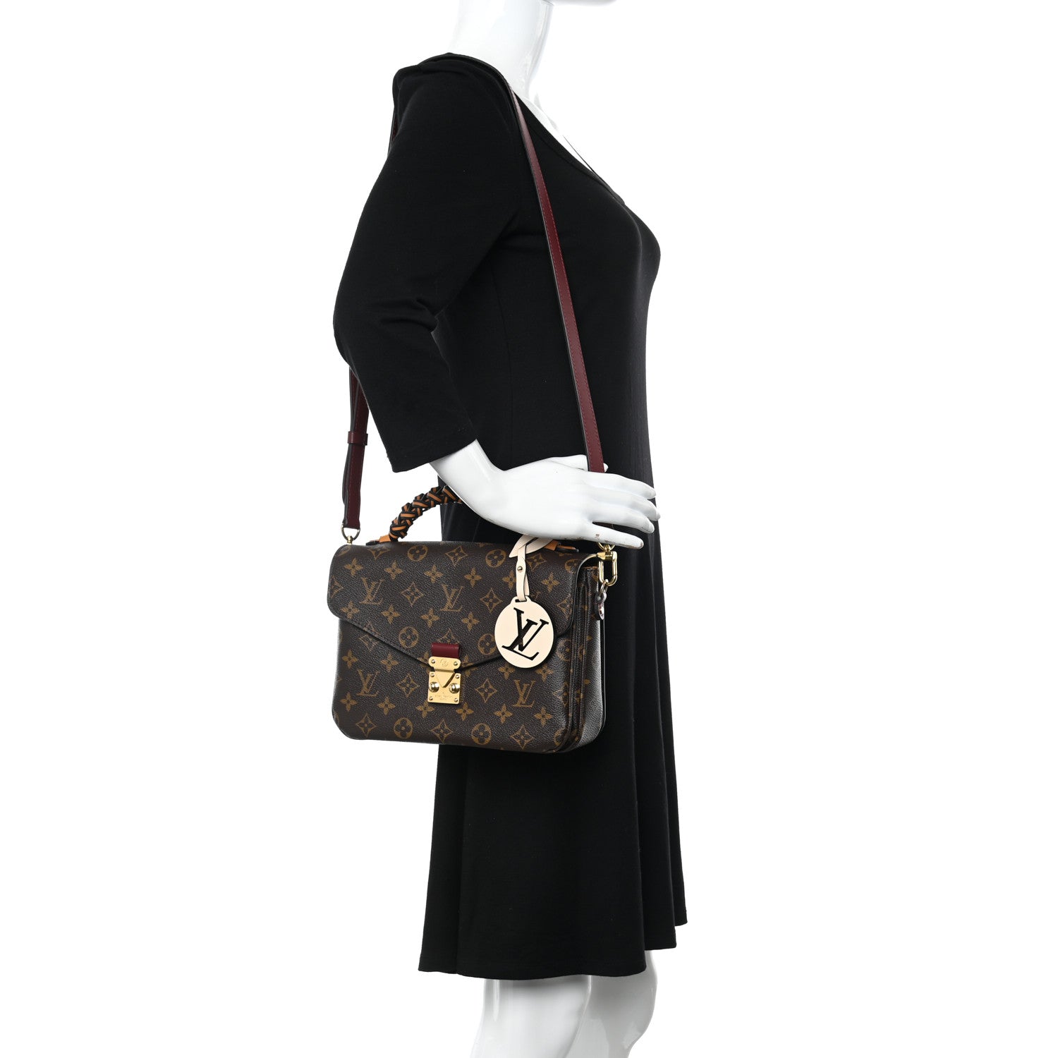 Louis Vuitton Monogram Braided Pochette Metis Safran 2 of 11