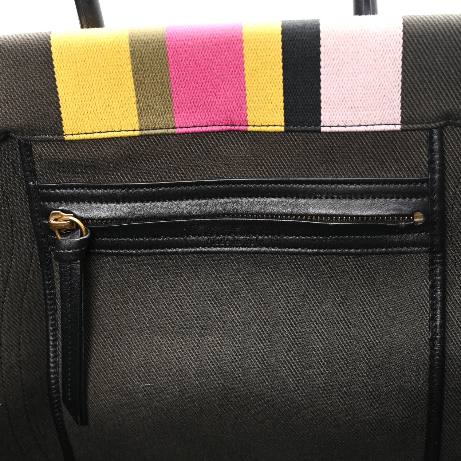 Celine Canvas Striped Medium Phantom Luggage Multicolor 6 of 10
