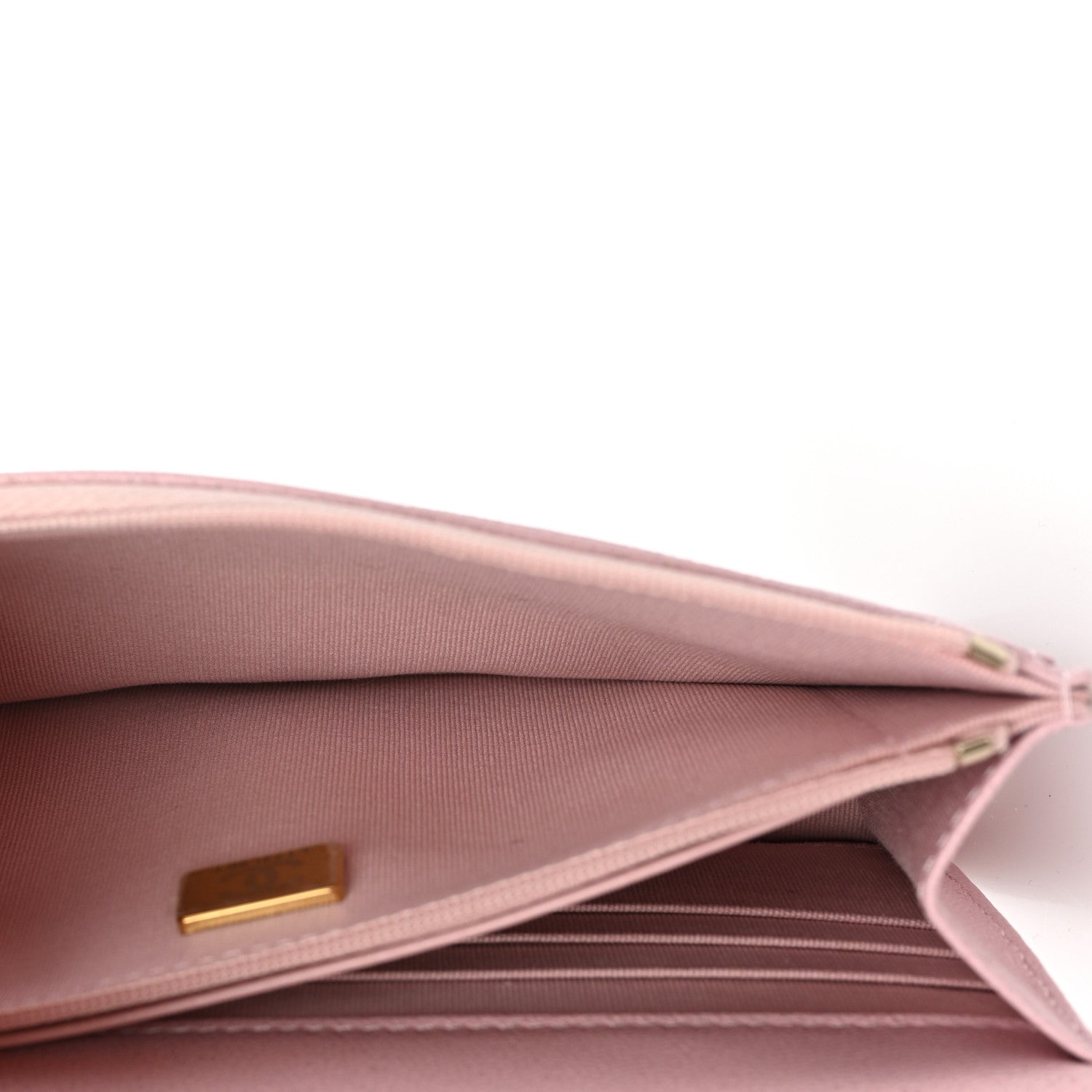 Chanel Caviar Quilted Studded CC Wallet on Chain WOC Light Pink 5 of 12