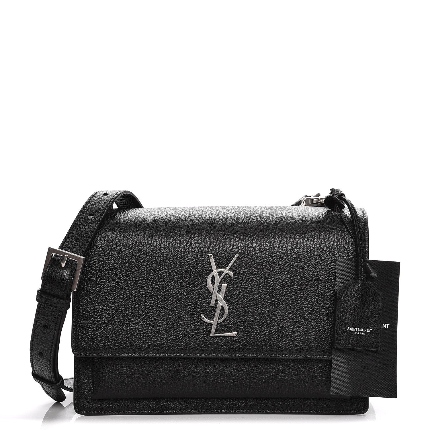 Saint Laurent Grained Calfskin Medium Monogram Sunset Black 1 of 7
