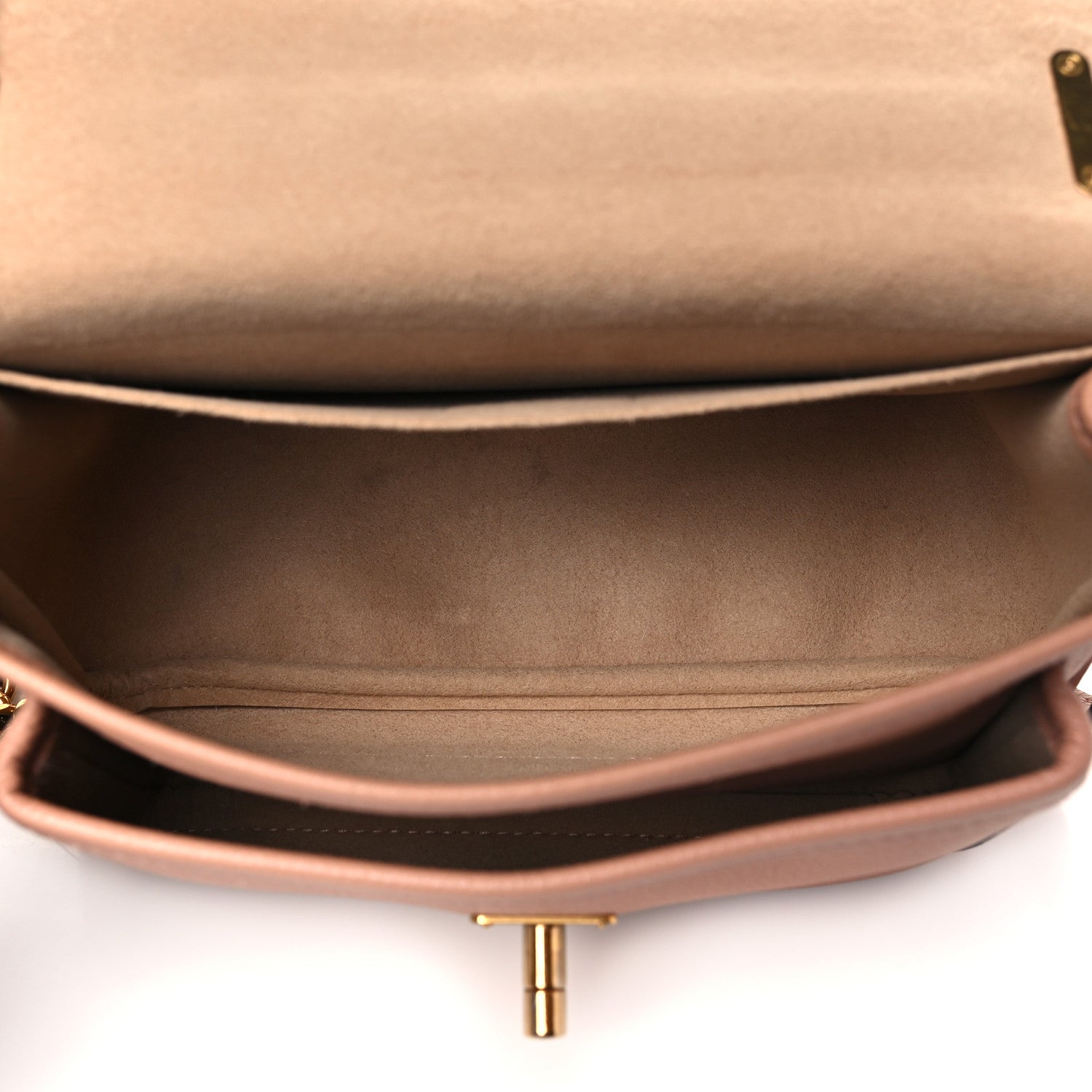Louis Vuitton Grained Calfskin Lockme Chain Bag PM Rose Silk 5 of 13