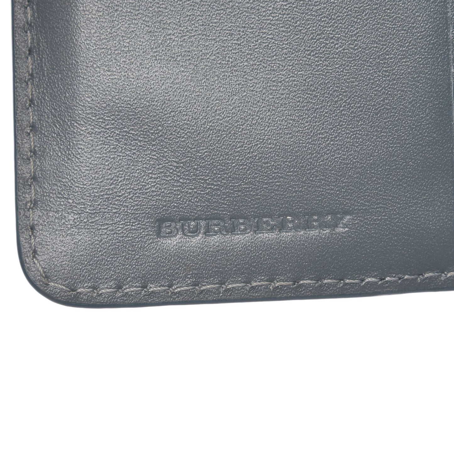 Calfskin Haymarket Check Medium Cowley Flap Wallet Eucalyptus Grey