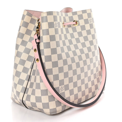 Louis Vuitton Damier Azur Neonoe MM Eau De Rose 3 of 10