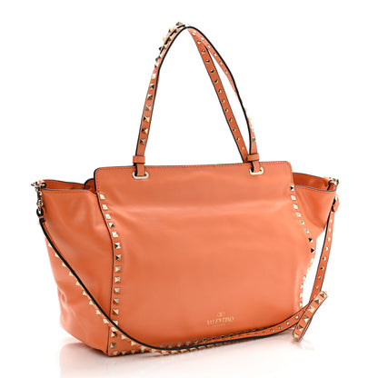 Valentino Garavani Vitello Medium Rockstud Tote Melon Sorbet 3 of 18