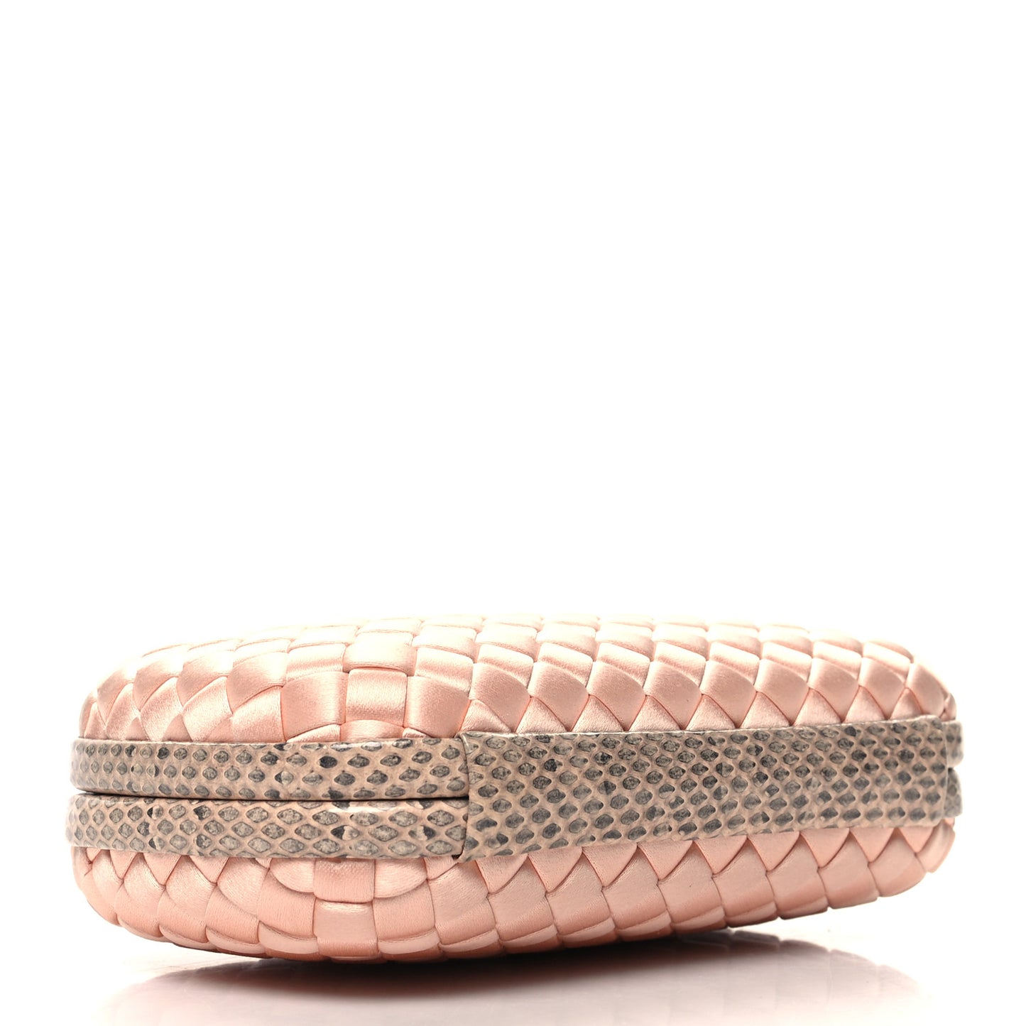 Satin Intreccio Impero Ayers Knot Clutch Flamingo
