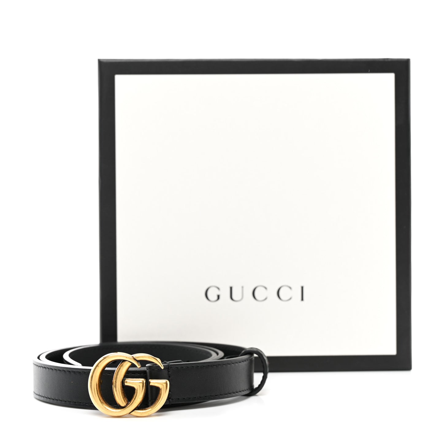 Calfskin Double G 20mm Belt 80 32 Black