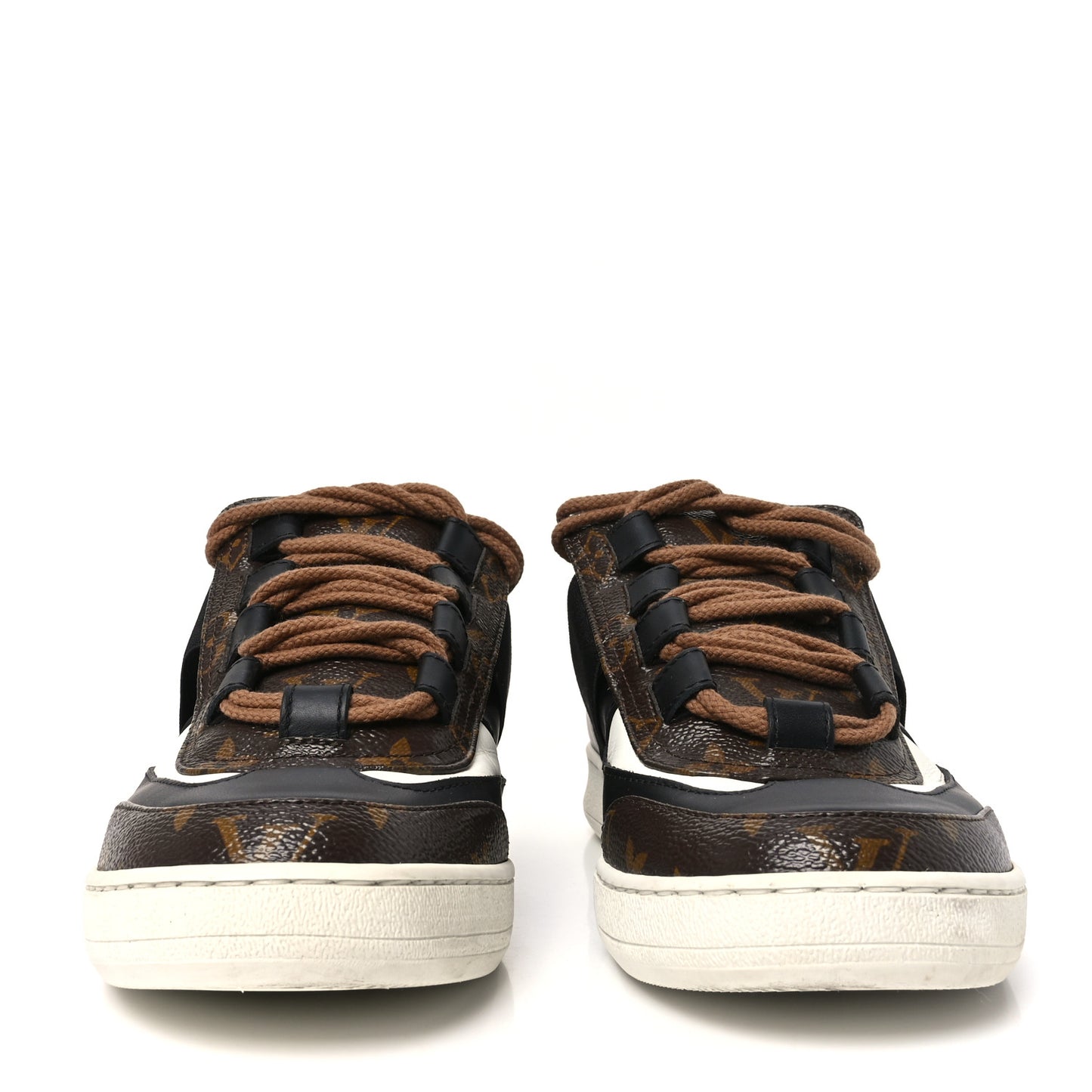 Monogram Calfskin Lous Sneakers 39 Black