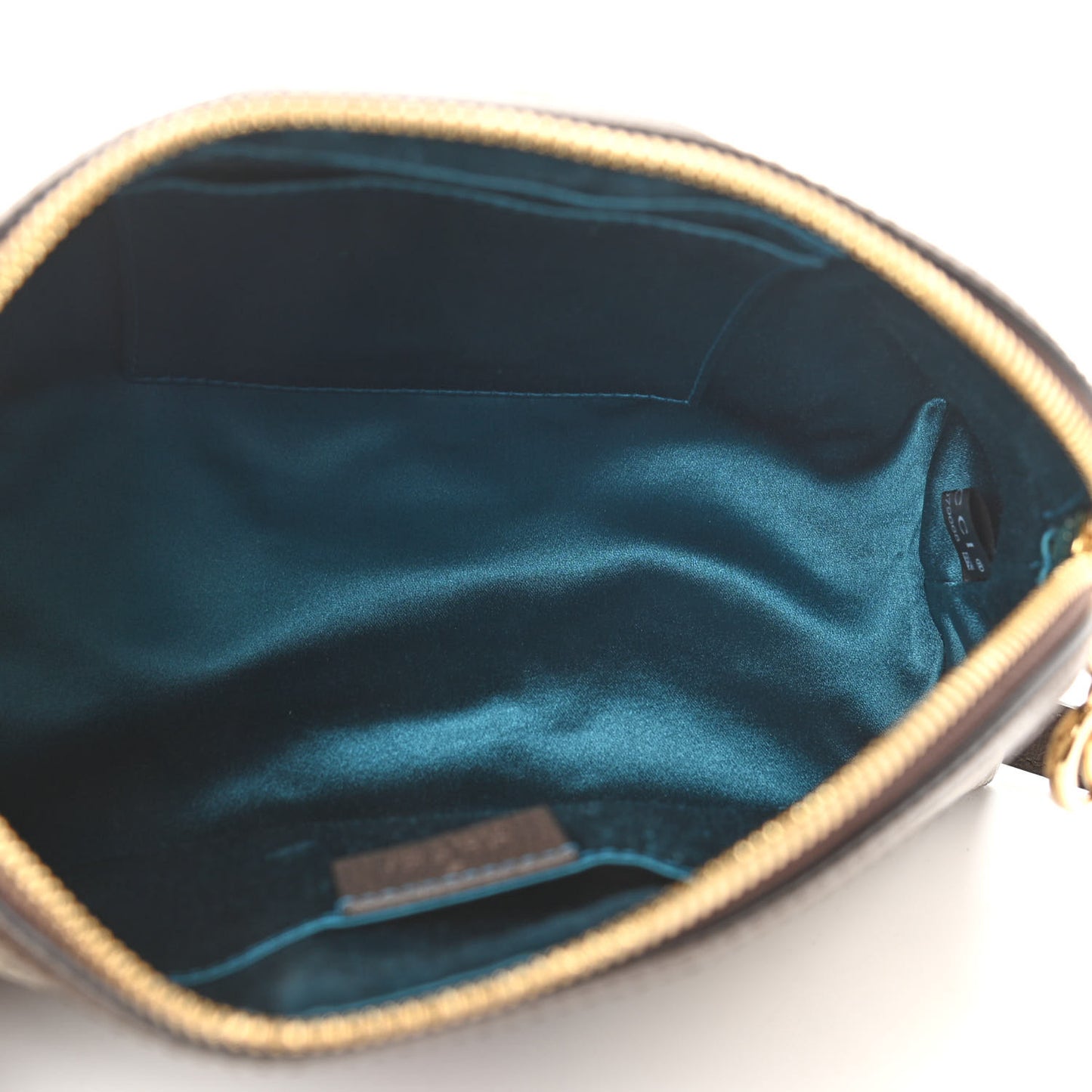 GG Supreme Monogram Textured Dollar Calfskin Web Small Ophidia Dome Shoulder Bag Beige Ebony New Acero