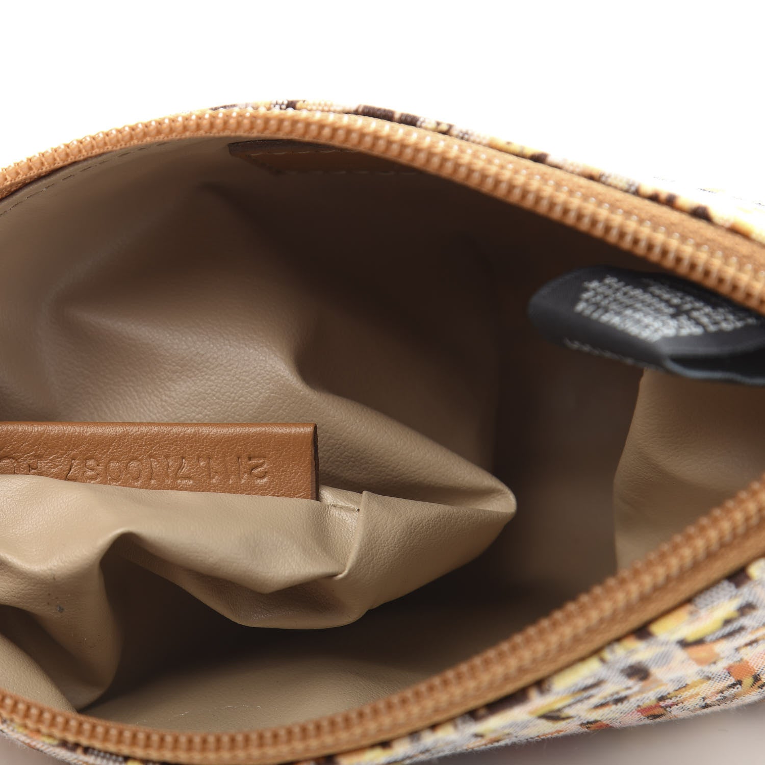 Fendi Zucchino Vitello Floral Forever Cosmetic Pouch Pesca Giallo Saddler 8 of 10